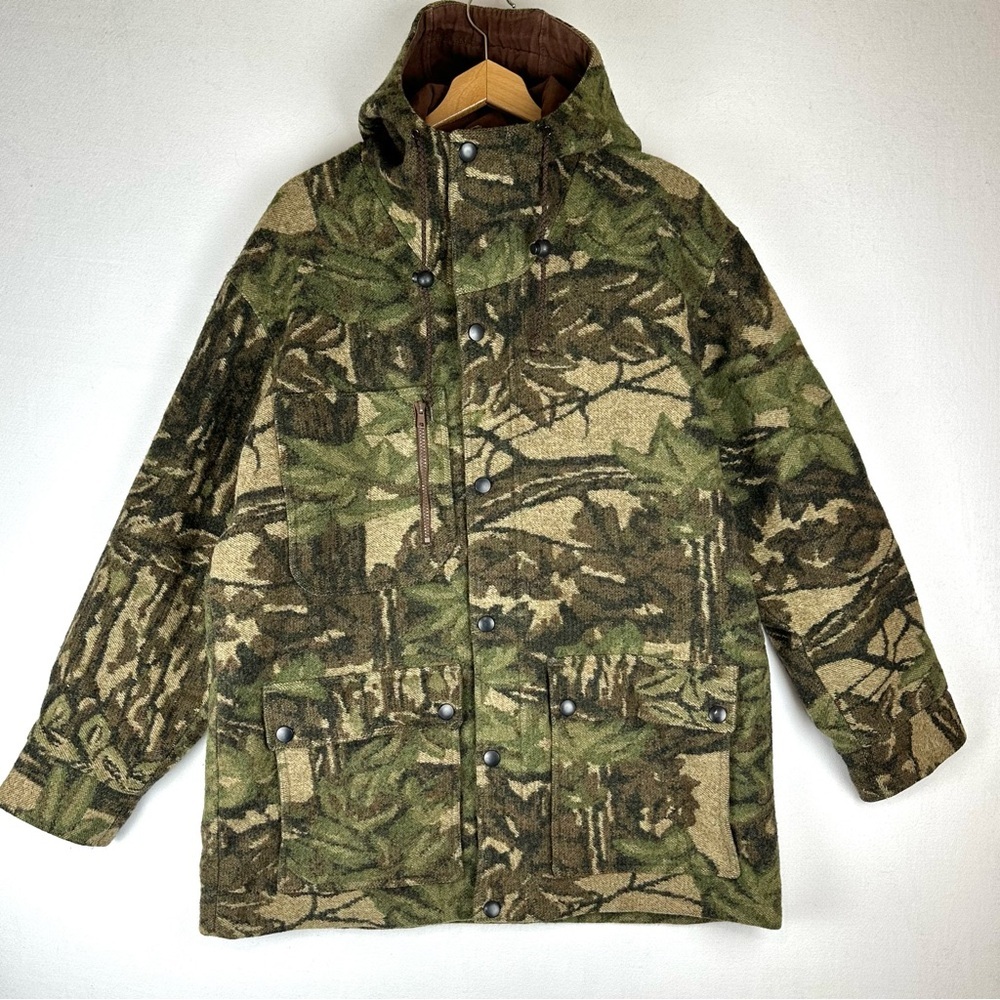 Pendleton x‎ Cabela's Realtree Camo Wool Hooded Hunting Field Jacket Coat XL